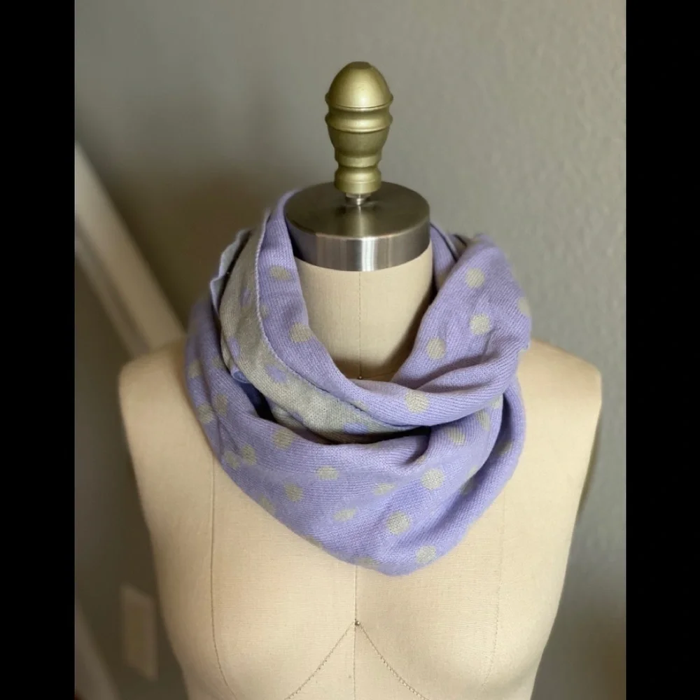 Lavender Dot Reversible Sweater Scarf​​​​​​​​​